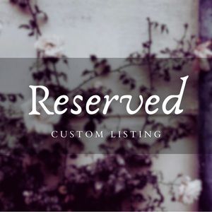 Reserved for April 💜